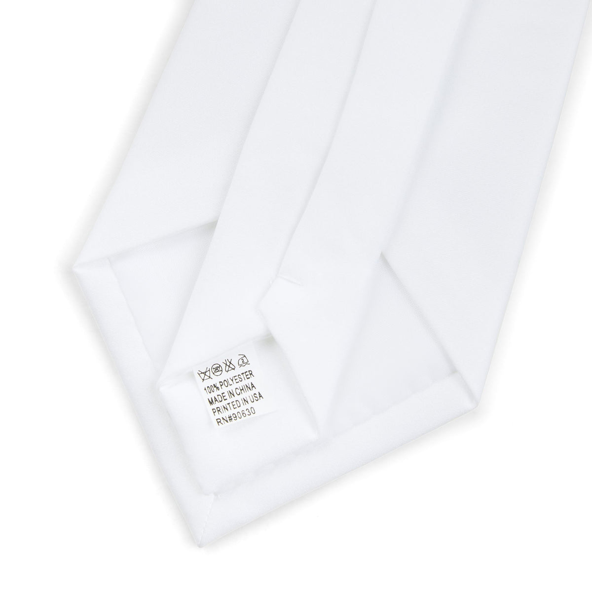 Slim red necktie with repeating small smiley dot pattern, alternate view
