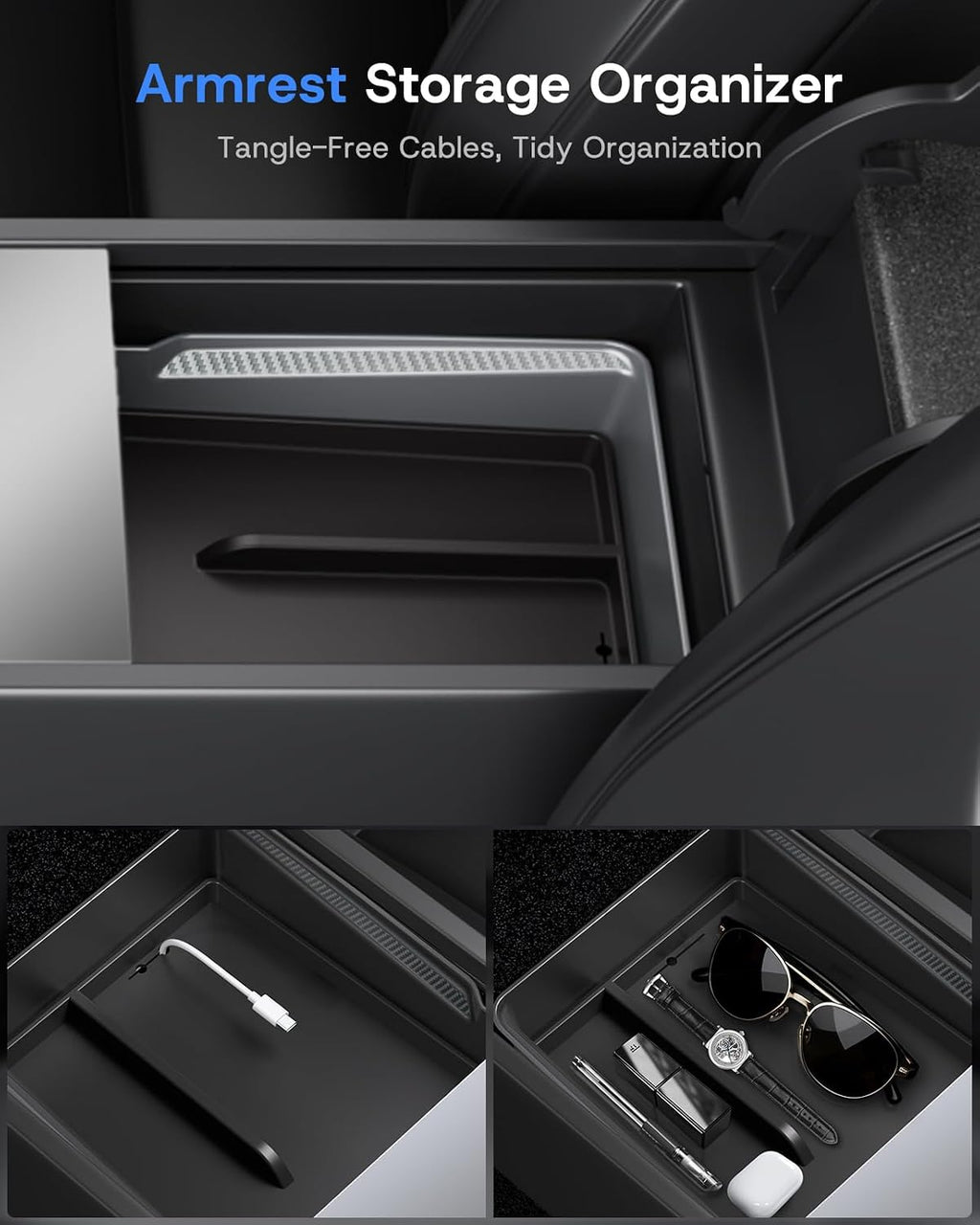 6PCS Center Console Organizer for Tesla Model Y/3 Accessories 2026