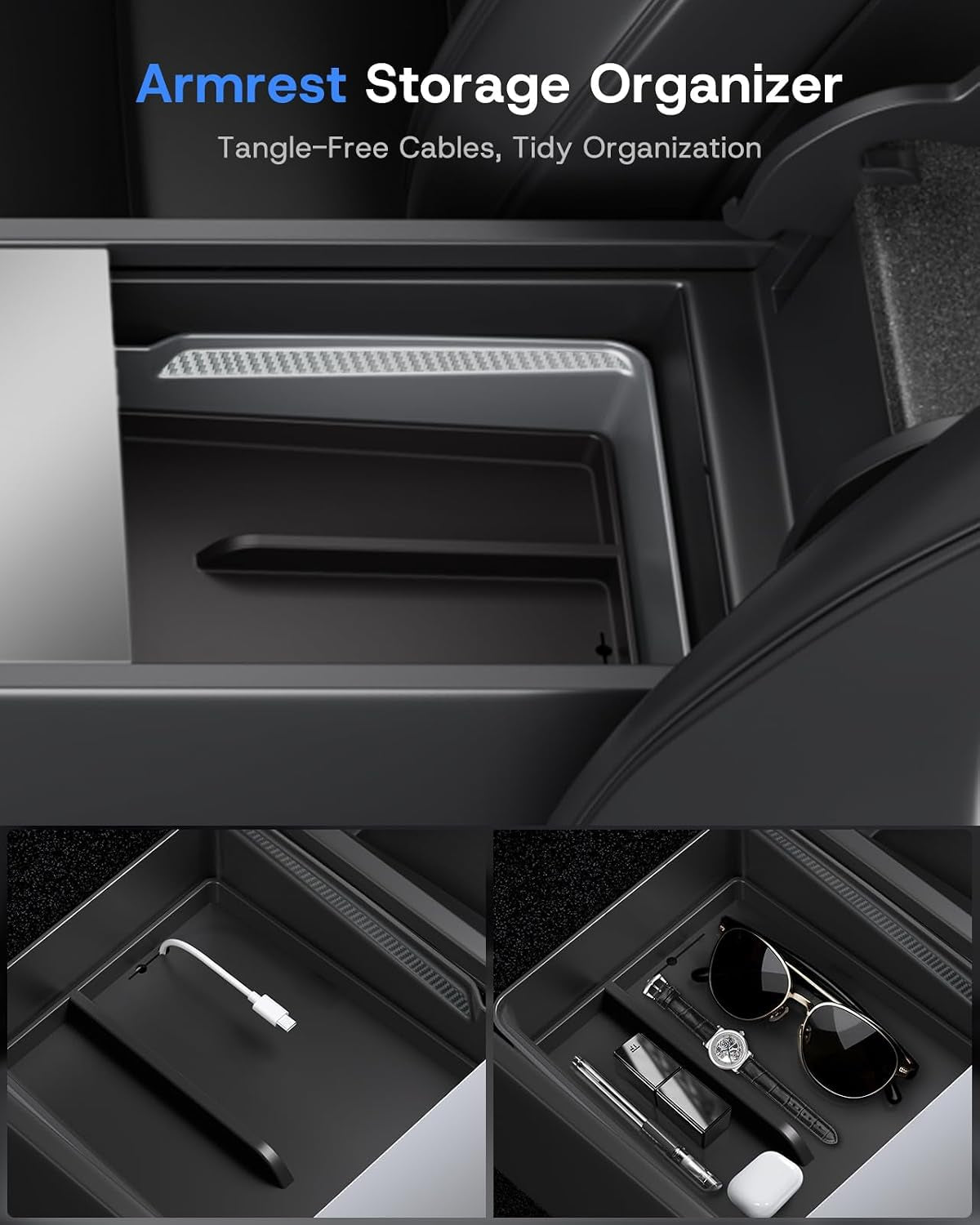 6PCS Center Console Organizer for Tesla Model Y/3 Accessories 2026