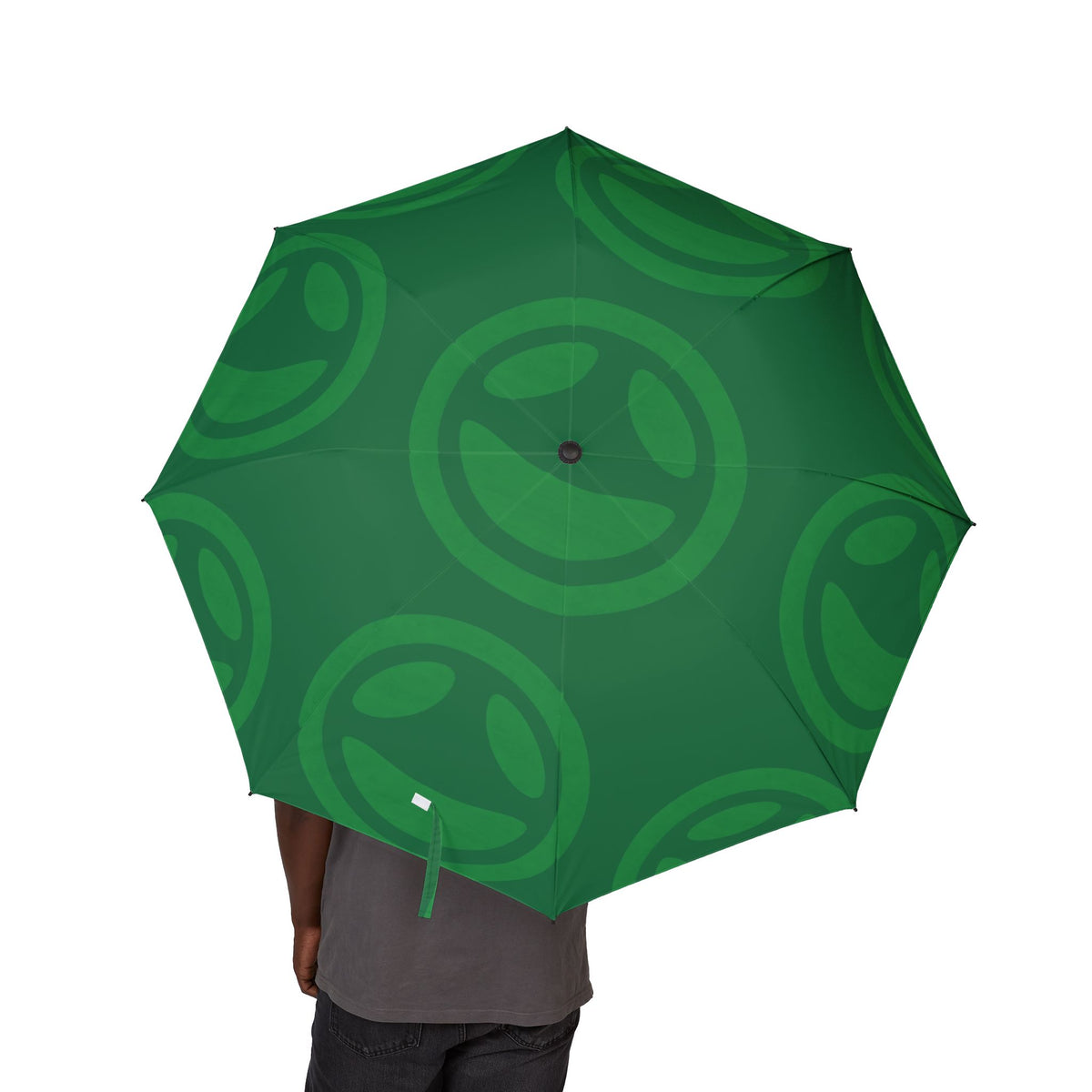 Green Testerz Face umbrella, alternate view