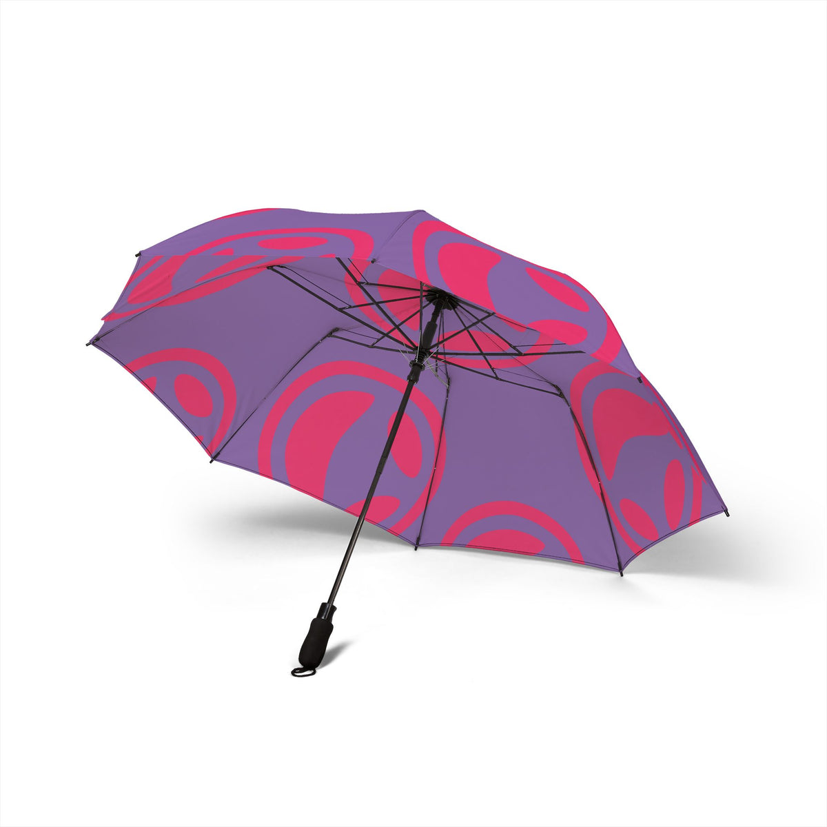 Purple Testerz Face umbrella, alternate view