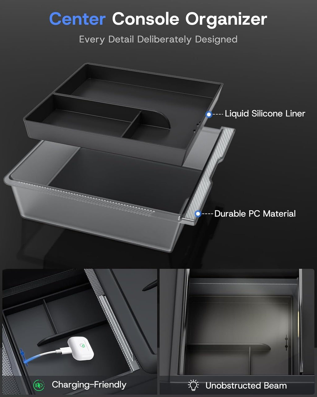 6PCS Center Console Organizer for Tesla Model Y/3 Accessories 2026