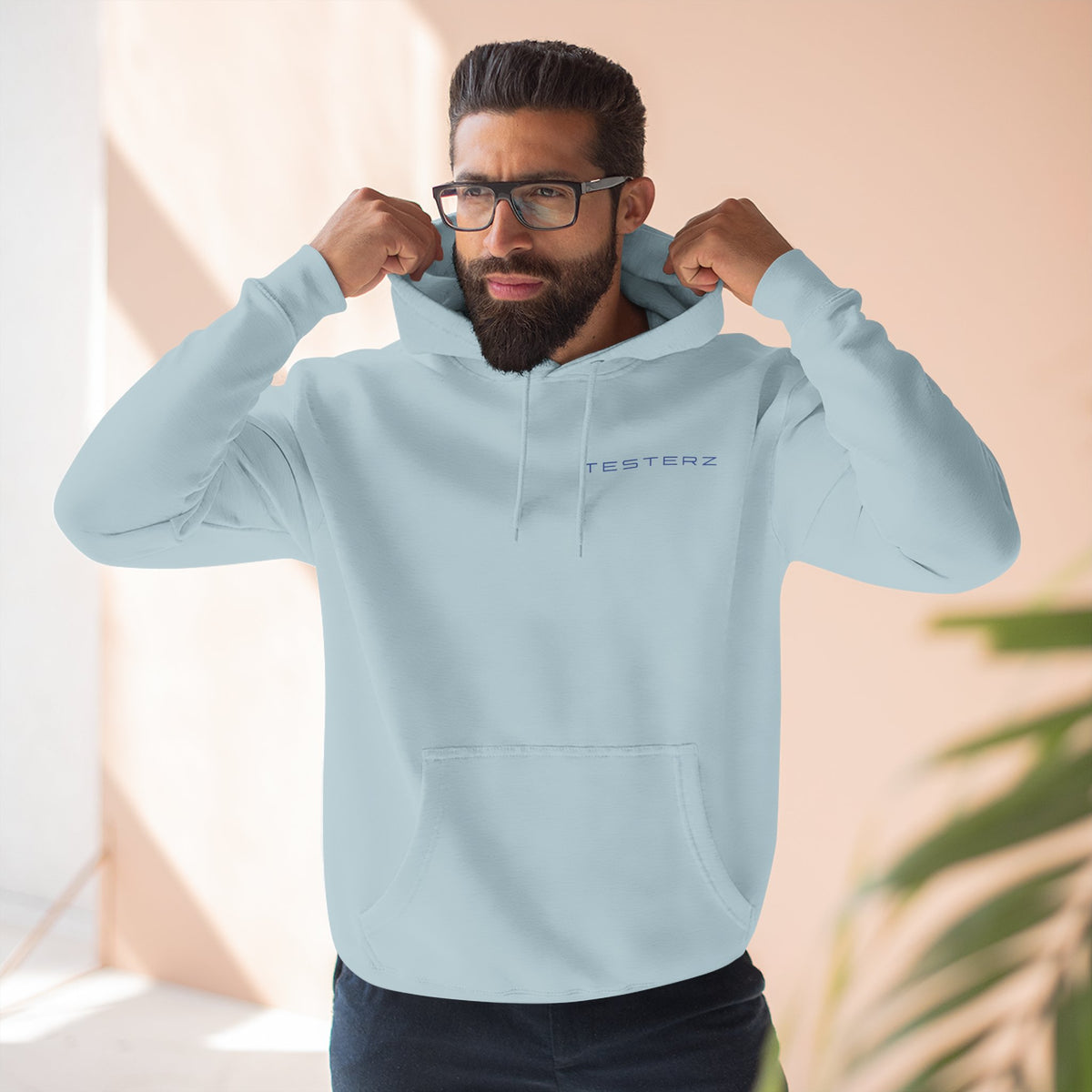 Blue Mist fleece hoodie, alternate view