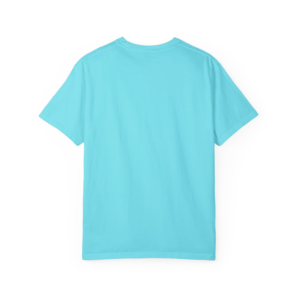 Heavyweight tee with a small green Testerz Face on the chest, alternate view