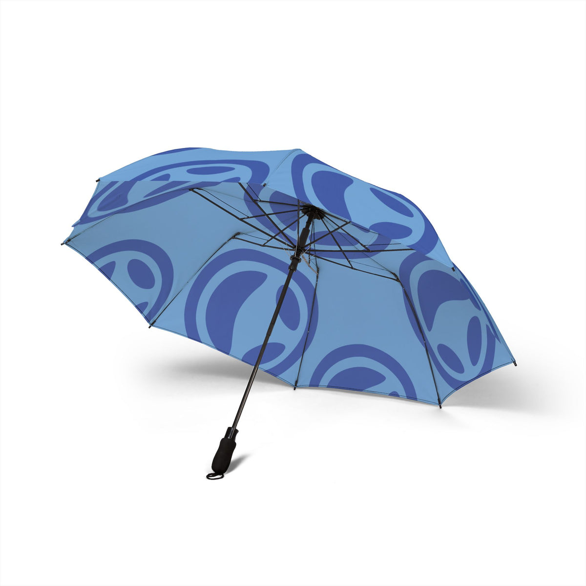 Blue Testerz Face umbrella, alternate view