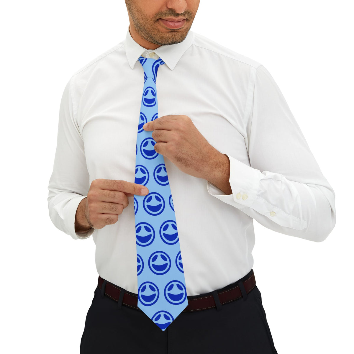 Blue Testerz Face Necktie